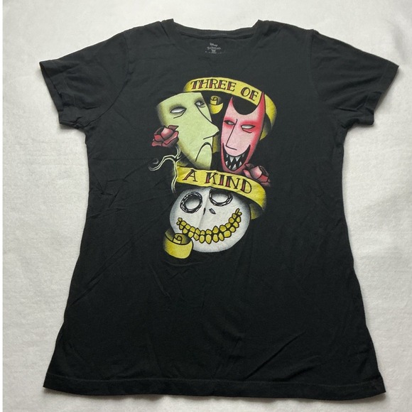 Disney Tops - Disney Nightmare Before Christmas Three Of A Kind Graphic Tee Black Medium